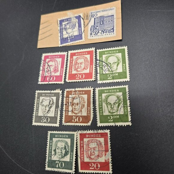 Vintage Deutsche German Bundespost Stamps Lot Assorted Denominations LI3058 - Picture 4 of 9